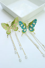 Garden Butterfly Enamel Claw Clip