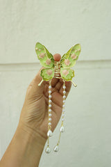 Garden Butterfly Enamel Claw Clip
