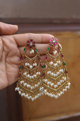 Multi Step Jadau Pearl Chaandbalis