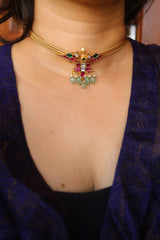 Kundan Bird Pendant Choker