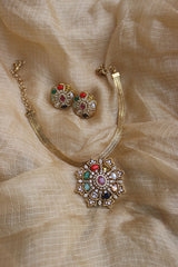Multi Oval Close Neck Set