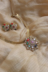 Multi Oval Close Neck Set