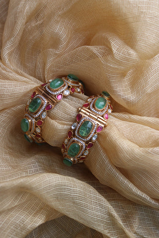 Set of 2 Polki Stone Kadas