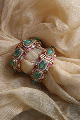 Set of 2 Polki Stone Kadas