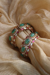 Set of 2 Polki Stone Kadas