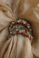 Set of 2 Polki Stone Kadas