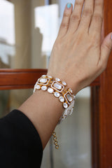 AD Polki Pearls Bracelet