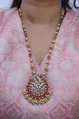 AD Peacock Pendant Maala Set