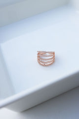 Rosegold Lines Finger Ring