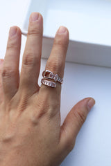Rosegold Belt Stone Finger Ring