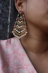 Multi Step Jadau Pearl Chaandbalis