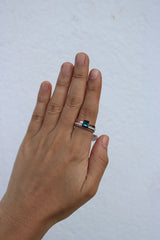 Set of 3 Green Stone Finger Ring