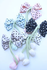 Tulip Polka Bow Barette