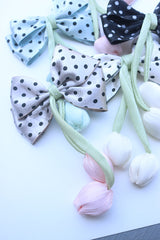 Tulip Polka Bow Barette