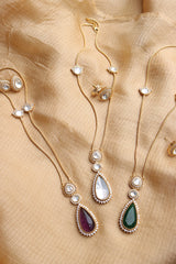 Kundan Tear Drop Necklace Set