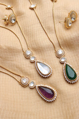 Kundan Tear Drop Necklace Set