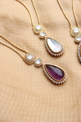 Kundan Tear Drop Necklace Set