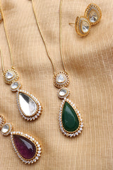 Kundan Tear Drop Necklace Set