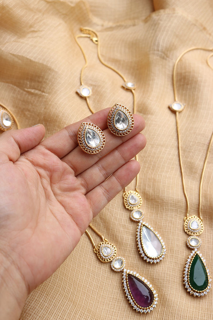 10k White Gold Genuine Pear-shape Blue Topaz Teardrop Pendant Necklace –  VIDUCCI