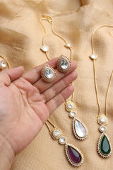 Kundan Tear Drop Necklace Set