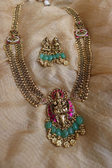 Jadau Lakshmi Link Long Necklace