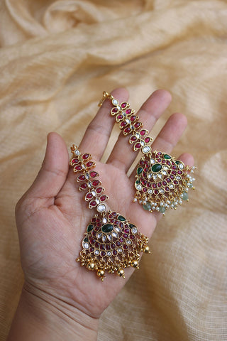 Peacock Kundan Teeka