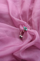 92.5 Silver Green Tear Dot Toe Rings