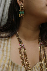 Jadau Lakshmi Link Long Necklace