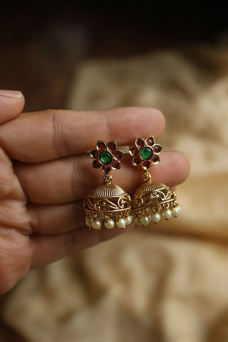 Small Flower Jhumkis
