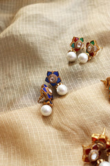 Flower Pearl Droplet Studs