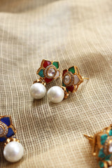 Flower Pearl Droplet Studs