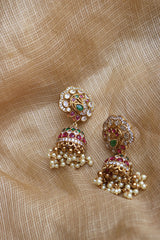 AD Peacock Hive Jhumkas