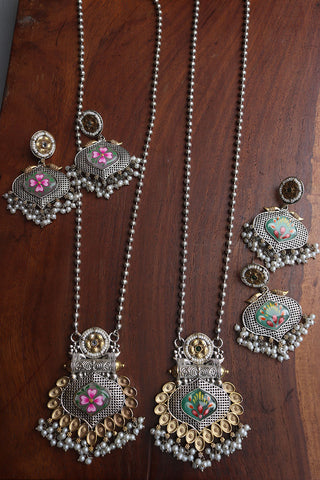 Rustic Two Tone hand Painted Set