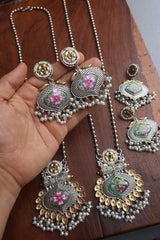 Rustic Two Tone hand Painted Set