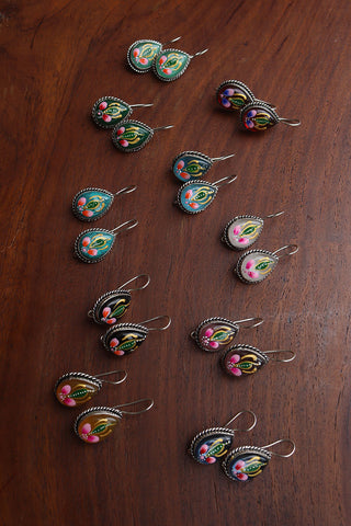 Rustic Hook Painted Earrings