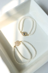 Pearls AD Motif Bracelet