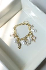 Shell Pearl Charms Bracelet