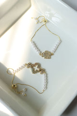 AD Motif Adjustable Bracelet