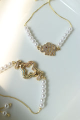 AD Motif Adjustable Bracelet