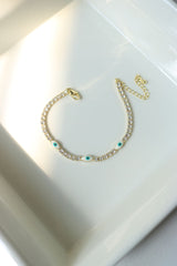 Dainty Tri Evil Eye Bracelet