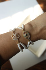 Pearls AD Motif Bracelet