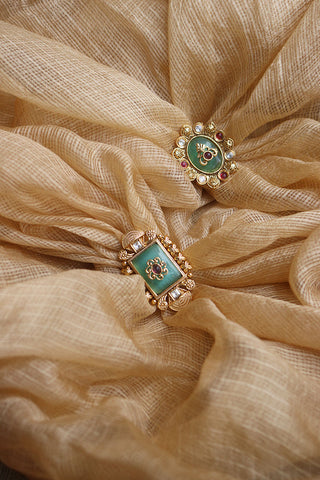 Sea Green Statement Finger Ring