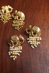 Haathi Cluster Drop Studs