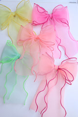 Neon Organza Barette