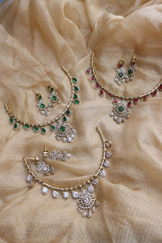 AD Tilak Drops Pendant Hasli Set
