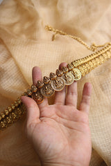 Gold Lakshmi Coin Belt