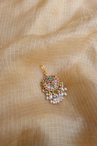 Jadau Chaand Cluster Pearls Teeka