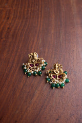 Krishna Matte Moon Studs