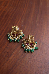 Krishna Matte Moon Studs