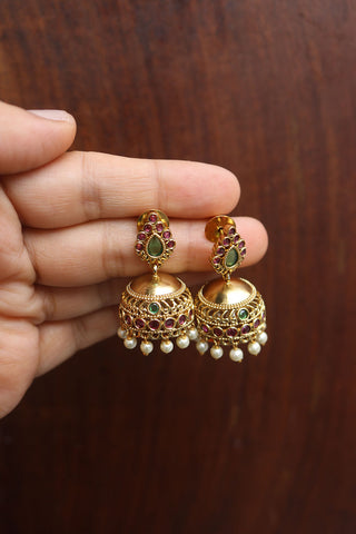 Small Tilak Jhumkas